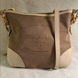 PRADA canvas/leather bag